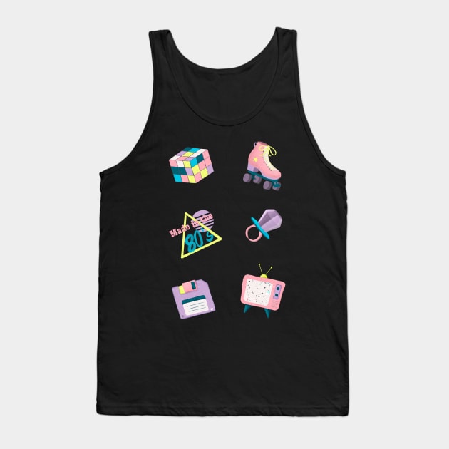 Made in the 80's - Retro Nostalgic 80's Style - 80's Aesthetic Tank Top by Alice_creates